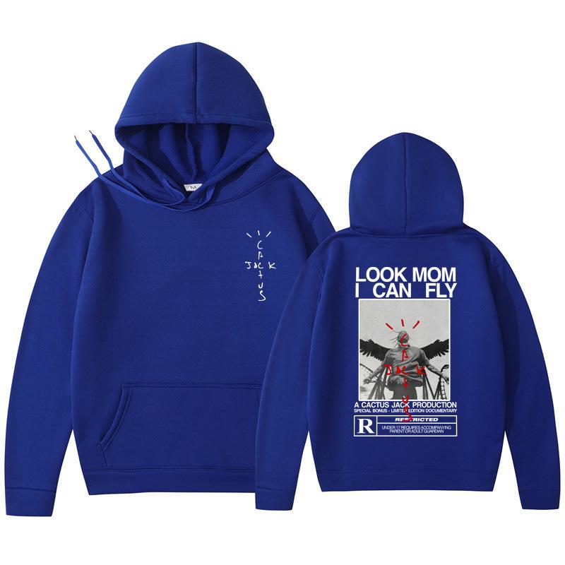 Men Women Fleece Hoodies Autumn Winter Street Sweatshirts Vintage Hip Hop Pullovers Tops S синий