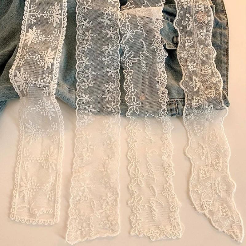 Fashion Y2K Long Lace Waistband Bow Floral Lace Waist Belt Tie Up Thin Dress Jeans Belt Summer