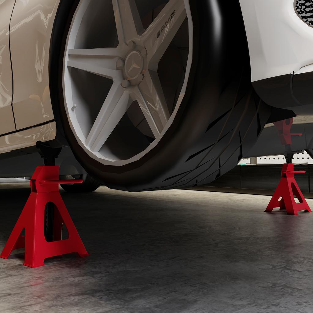 Axle Stands 2 Ton Car Jack Stands Pack of 2, 28-42.5 cm Height Adjustable Support Jack Stand, Heavy Duty Car Lift Tool for Vehicles, Caravans