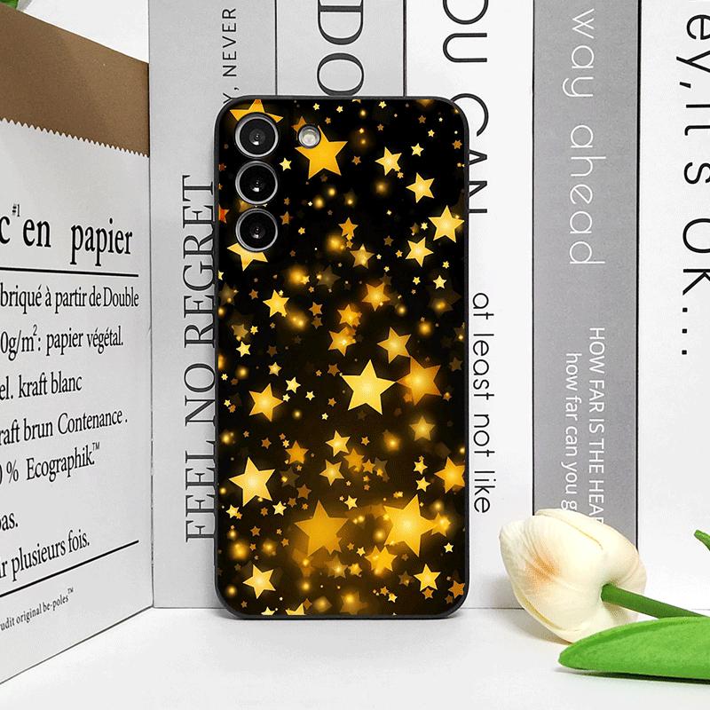 Fashion Gold Five-Pointed Star Phone Case for Samsung Galaxy A56 A42 A13 4G A14 A55 A16 A54 A53 A52 A51 5G Soft Cover Y2K Fundas