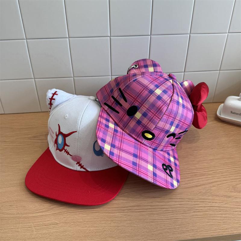 Niche Cat Baseball Cap Women's New Cute Yk Subculture Bow Spice Girl Style Cap