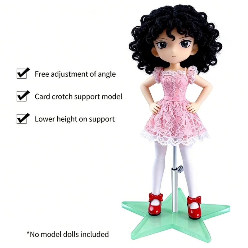 Creative Star Shape Base Ball Joint Doll Display Stand For 1/8 1/12 Action Figures With Stable Support And Easy Assembly