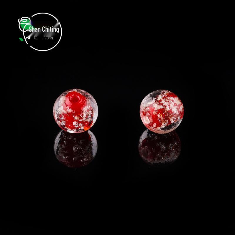 Luminous Gold Sand Glass Charm Pendant Necklace & Bracelet Kit - DIY Ancient Style Beaded Jewelry Accessories