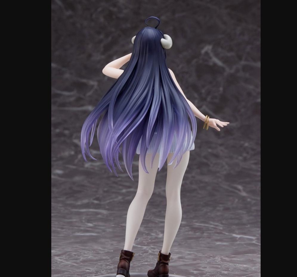 Overlord Albedo White Knitted sweaterAnime Figure Albedo PVC Action Figure Toys Overlord Statue Collection Model Doll Gift 20cm