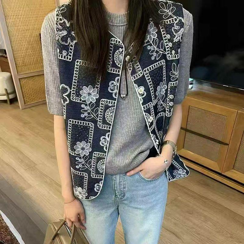 

Жилет Европейская Весна 2025 Премиум Ретро Слим Скинни Топ-жилет 3XL (recommended 138-75kg) темно-синий