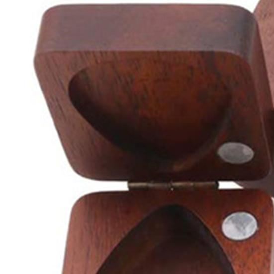 Gitarrenplektrumbox Kreativ Wiederverwendbar Holz Tragbar Gitarrenplektrumetui Aufbewahrungsbox Gitarre