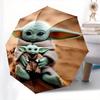 Yoda,Grogu Fully automatic themed umbrella - 8 ribs durable iron frame, tri-fold compact design, perfect as a gift, travel umbrella, unisex,