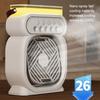 3 In 1 Mini Fan AIr Conditioner Household Air CoolerWith  LED Night Light Portable Humidifier Air Adjustment Fan Office Home Fan