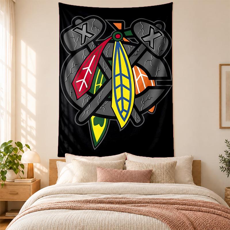 Chicago Blackhawks Tapestry highquality for decorating living room bedroom dorm walls ideal as bedroom wallart orholiday gift