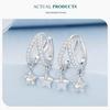 Avle Swaying Double Ring Star Earrings - S925 Sterling Silver, Cross-Border Women's Versatile Design
