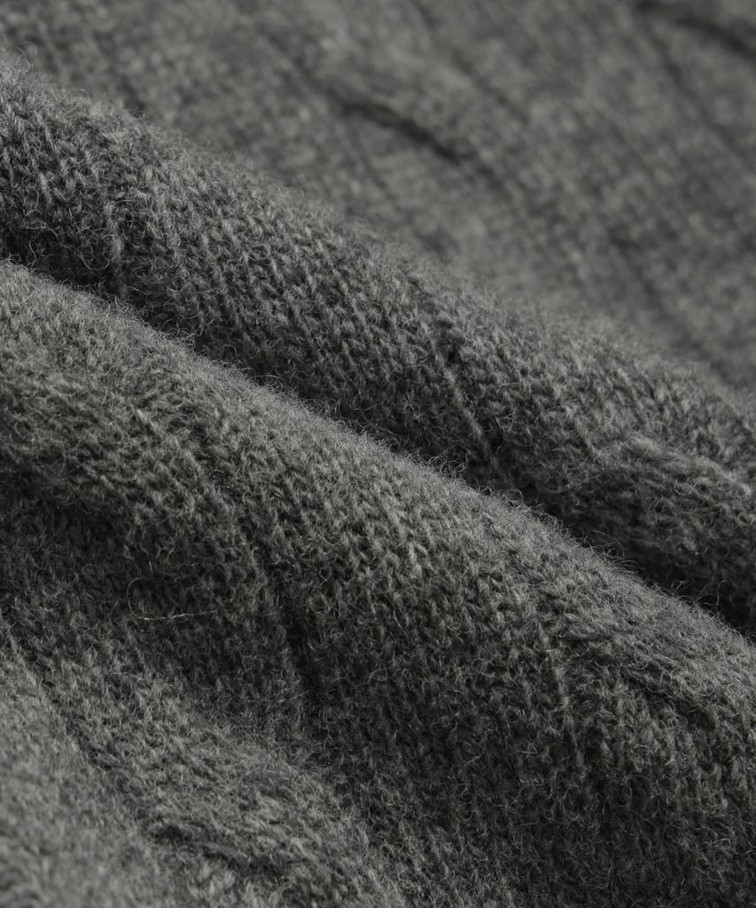BROOKS BROTHERS Wool Cable Sweater (Grey) (Bbwrmbf401)