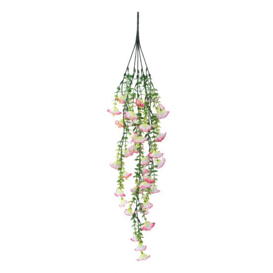 Hanging Artificial Morning Glory UV Resistant Fake Flower Indoor Outdoor Garden Porch Patio Wall Hanging Faux Flower Decoration