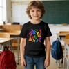 Modische Rundhals-Kurzarm-Arbeitskleidung bedruckte Oberteile für Kinder-Sommeroberteile