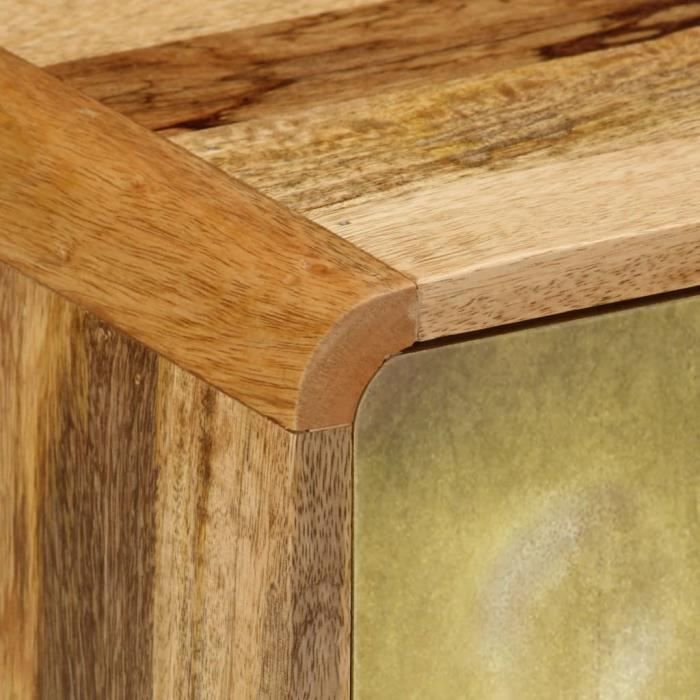 VidaXL Meuble TV Bois de manguier massif 120 x 30 x 45 cm