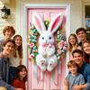Easter Bunny Egg Door Cover Cute Happy Spring Home Decor Easter Door Decorations for Thanksgiving Birthday Party Offices Home