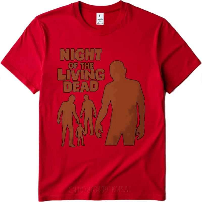 Cotton summer Men tshirt Night Of The Living Dead Zombies Short Sleeve Soft Round Neck Tee shirt male cotton tee shirt S