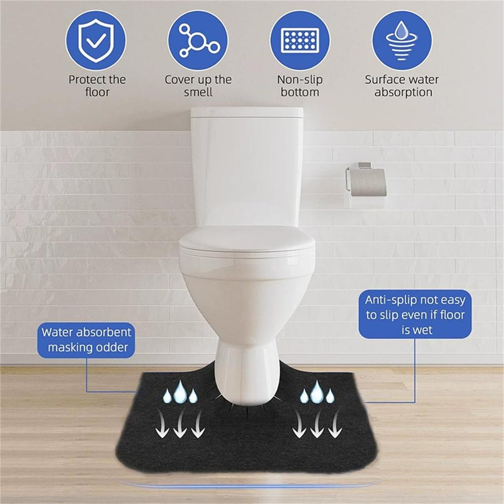 Universal Rounded Commode  Mats Absorbent Toilet Training Rug for Kids, Universal Bathroom Protector Pads