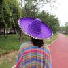 Wide Brim Mexican Party Hat Natural Straw Carnival Sombrero Outdoor Mexican Straw Hats  Men Women