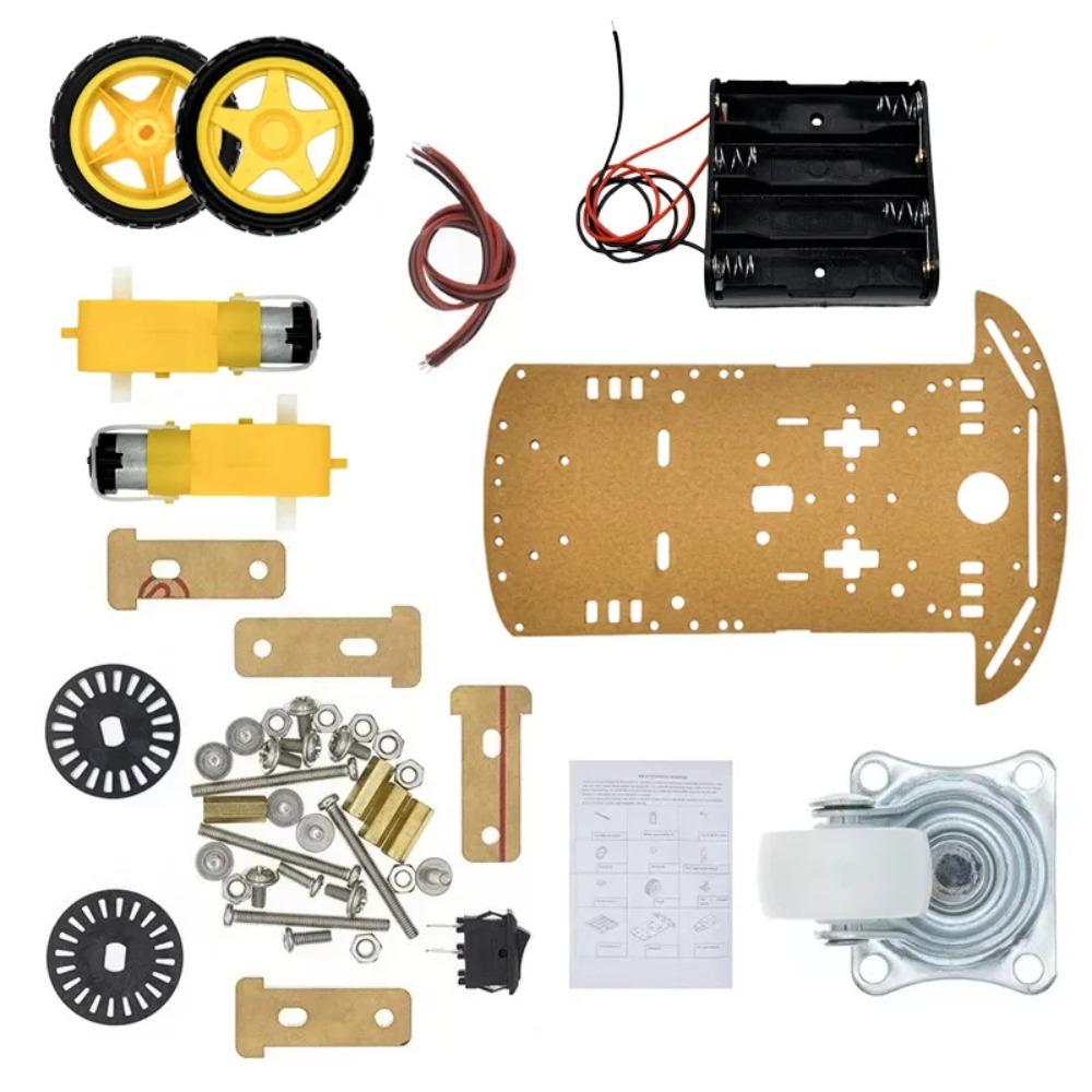4WD Electronic Smart Car Kit for Arduino R3 Board with Speed Encoder And Battery Box DIY Robot Chassis Kit