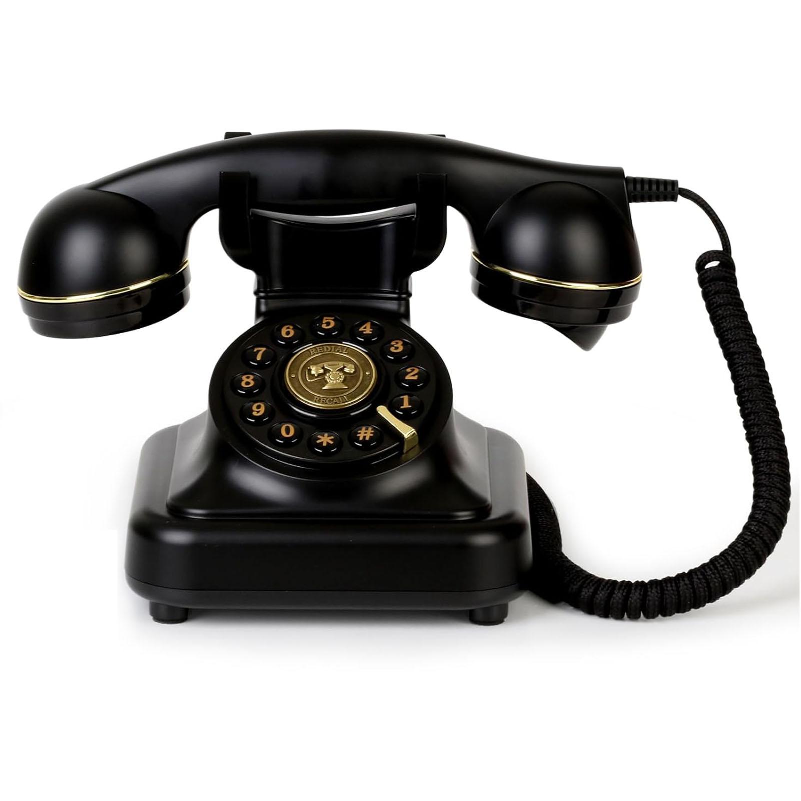 

Bluetooth Retro Phone with Speakerphone Wireless USB Rechargeable Old Fashion Landline Telephone for Calling Music
