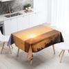 Sunset Windmill Scenery Tablecloth Party Restaurant Banquet Decor Stain Resistant Waterproof  Home Table Decoration