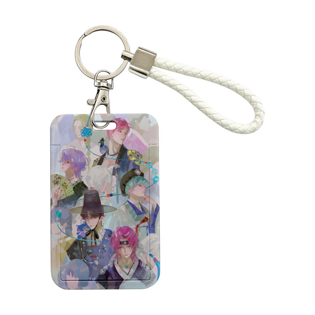Anime Peripheral Slide Card Holder Transportation Card Campus Card Water Card ID With Long Lanyard