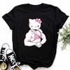 Muscle Sanrioes Womens TShirt Anime HelloKitties Cinnamon Kuromis Fun Model Cartoon Clothing Casual Cotton Couples TShirt