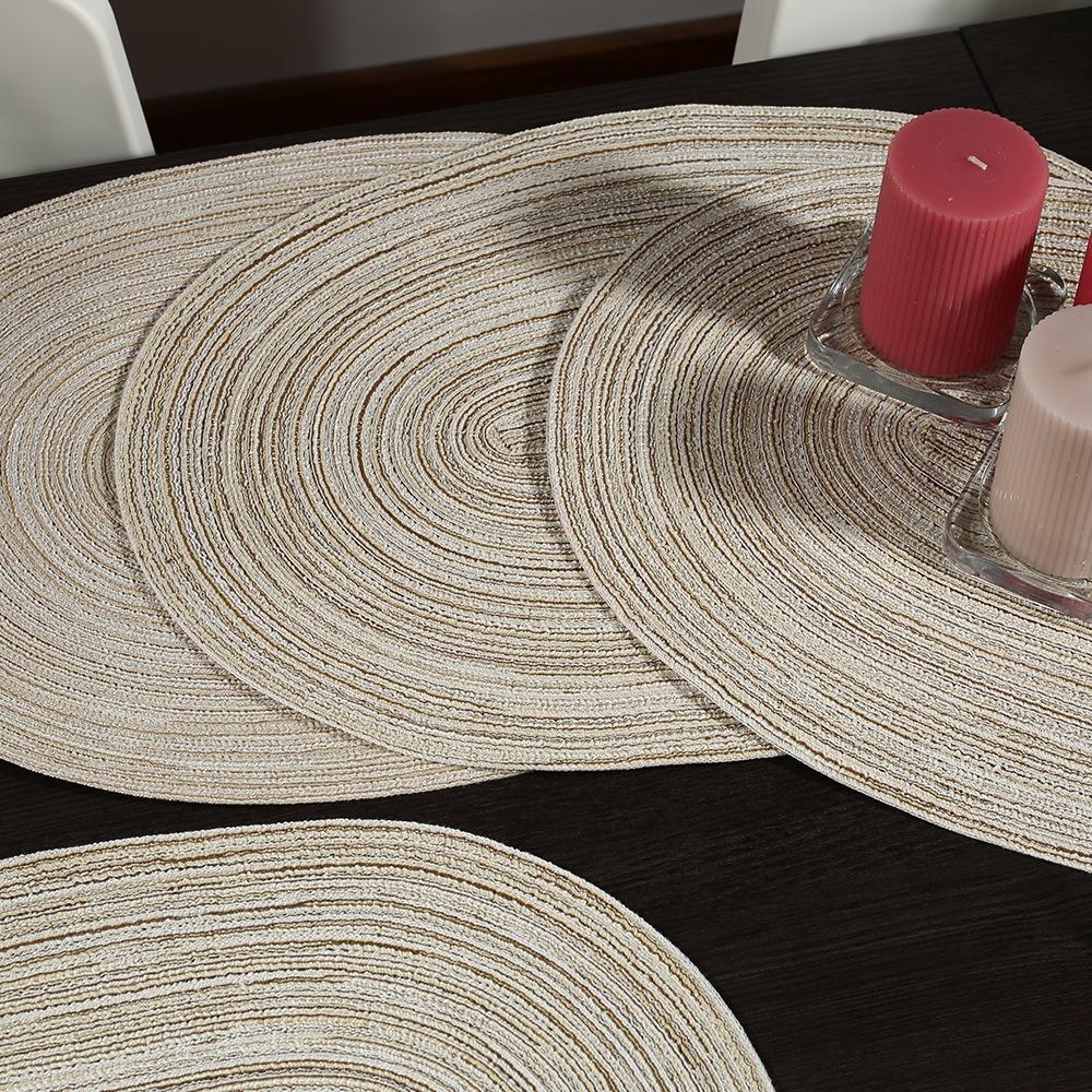 2 ks protiskluzové bavlněné tkané podložky pod talíř, omyvatelné podtácky, tepelně izolační podložka, svatba