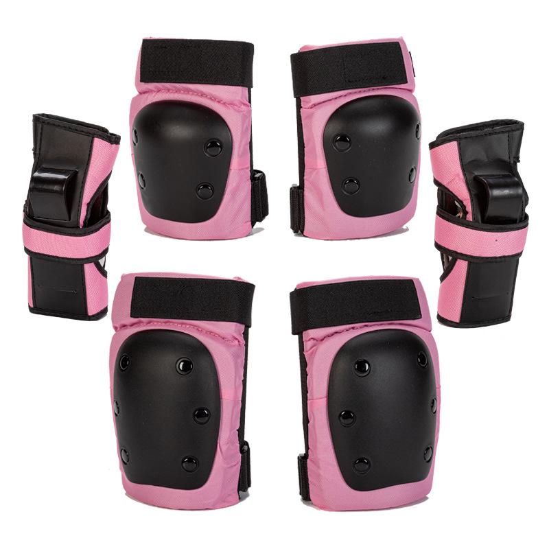 Adult & Kids Six-Piece Protective Skate Gear Set: Hand Guards, Knee & Elbow Pads for Roller Skating or Electric Scooters