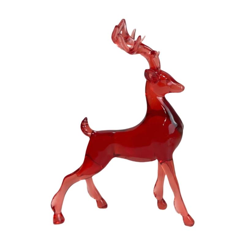 Elegants Resins Reindeers Figurine Modern Home Decoration Standing Deer Statue for Christmas Decoration