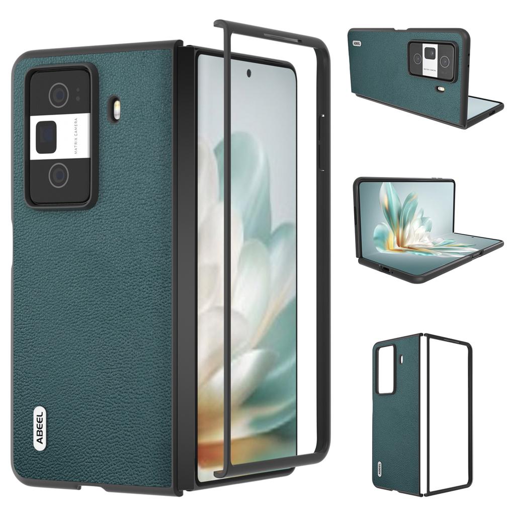 For Honor Magic Vs3 5G Case Genuine Cow Leather Hard PC Phone Back Cover