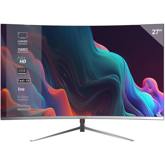 Écran gaming incurvé - mars gaming - mv-27c - 27 pouces - 200hz - hdr10 - 1ms