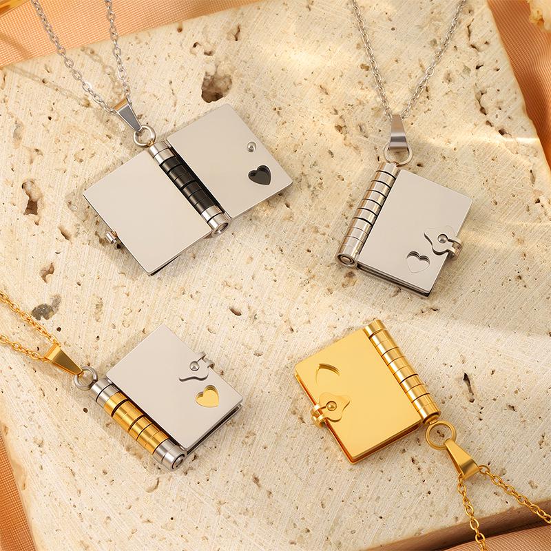 Titanium Steel Love Letter Pendant Necklace for Couples - Clavicle Chain for Girls.