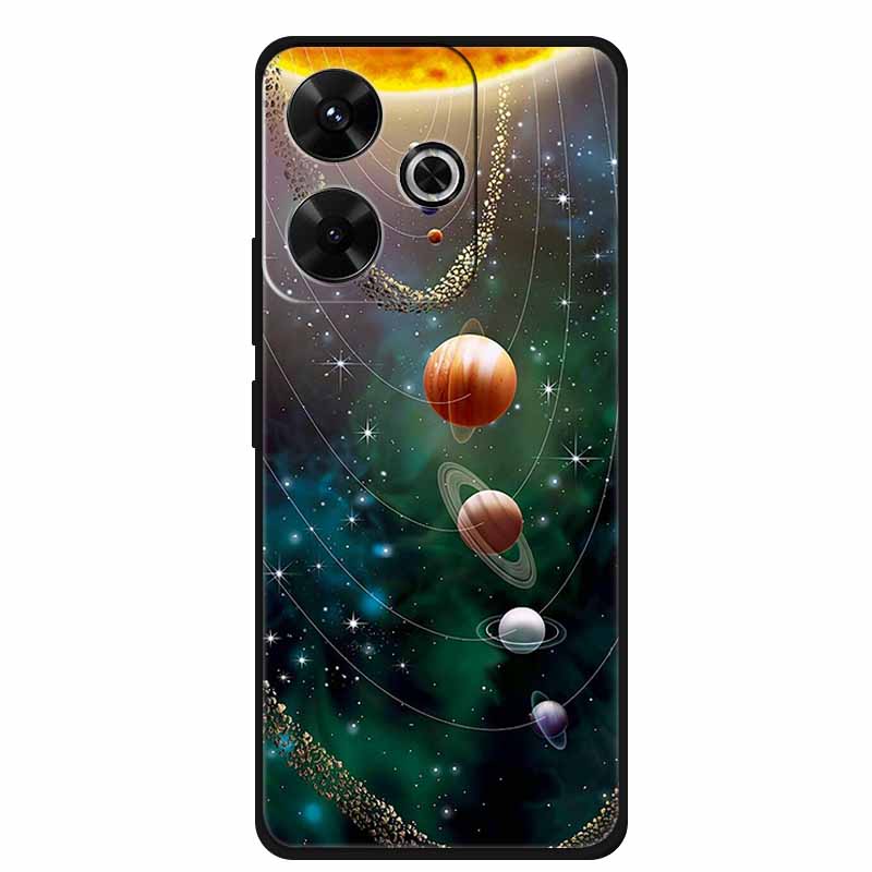 Phone Case For POCO M6 4G Back Cover Case M6Plus Black Silicone Soft Coque For Xiaomi Redmi 13 13x Poco M6 Plus Case M 6 Plus