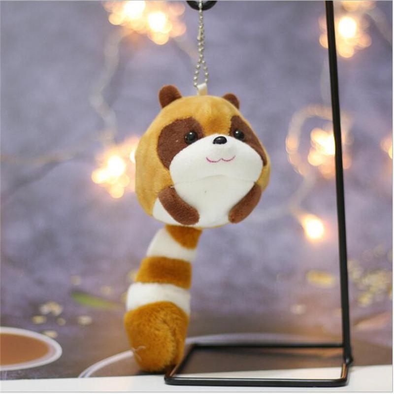 

Милая маленькая плюшевая игрушка енот разнохвостый медведь мягкая кукла школьная сумка кулон брелок кукла 18 см