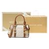 New MICHAEL KORS Bedford Cow Leather Boston Bag Crossbody Handbag Shoulder Bag Mini Women's Vanilla White/Acorn Brown 32F9G06C0B-149