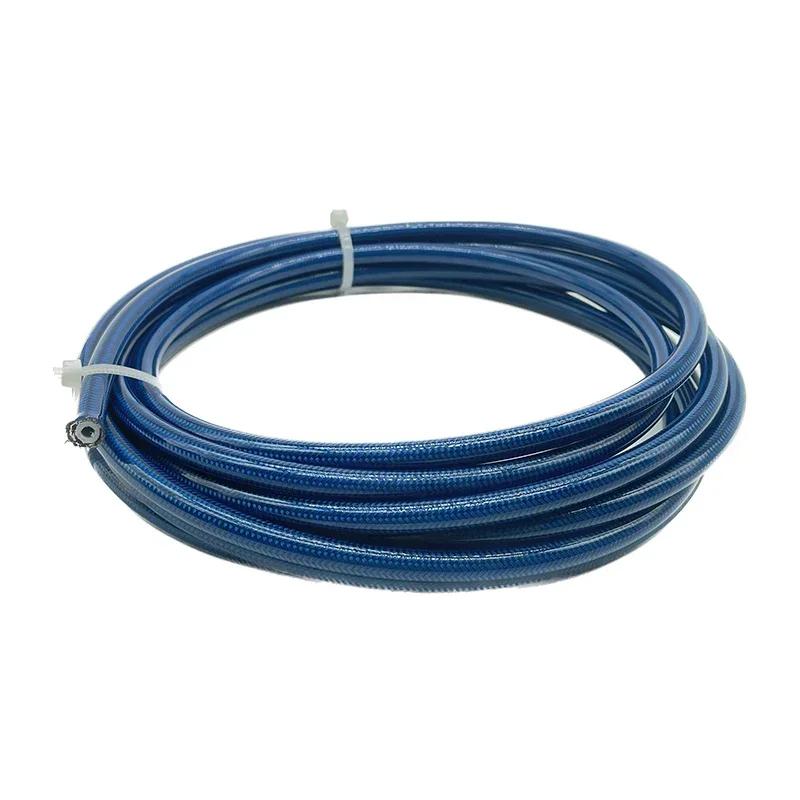 1/2/3/4/5M AN3 Motorcycle Braided PVC Stainless Steel PTFE Brake Line Hose FLUID HYDRAULIC Hose Racing Gas Oil Fuel Tube Pipe