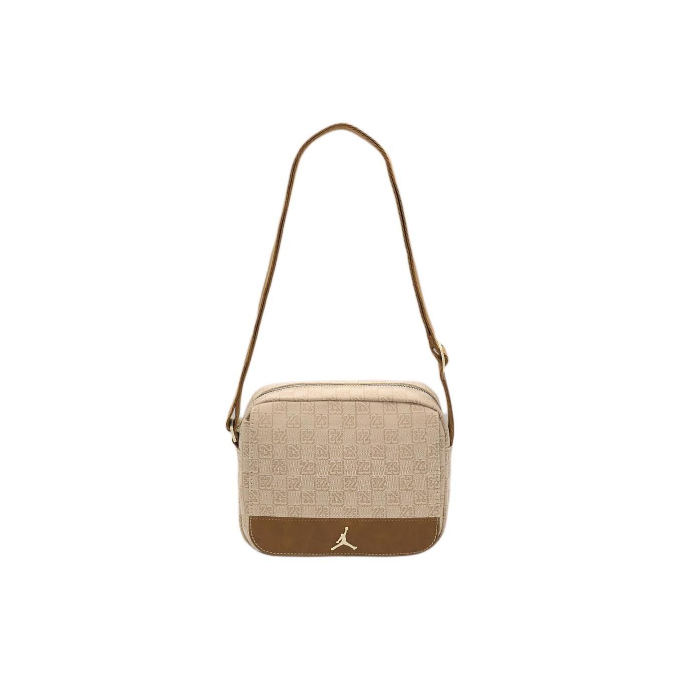 Jordan Monogram Simple Design Zipper Closure Polyester Shoulder Crossbody Bag Unisex bags Coconut-Milk FJ6790-113 Coconut Milk