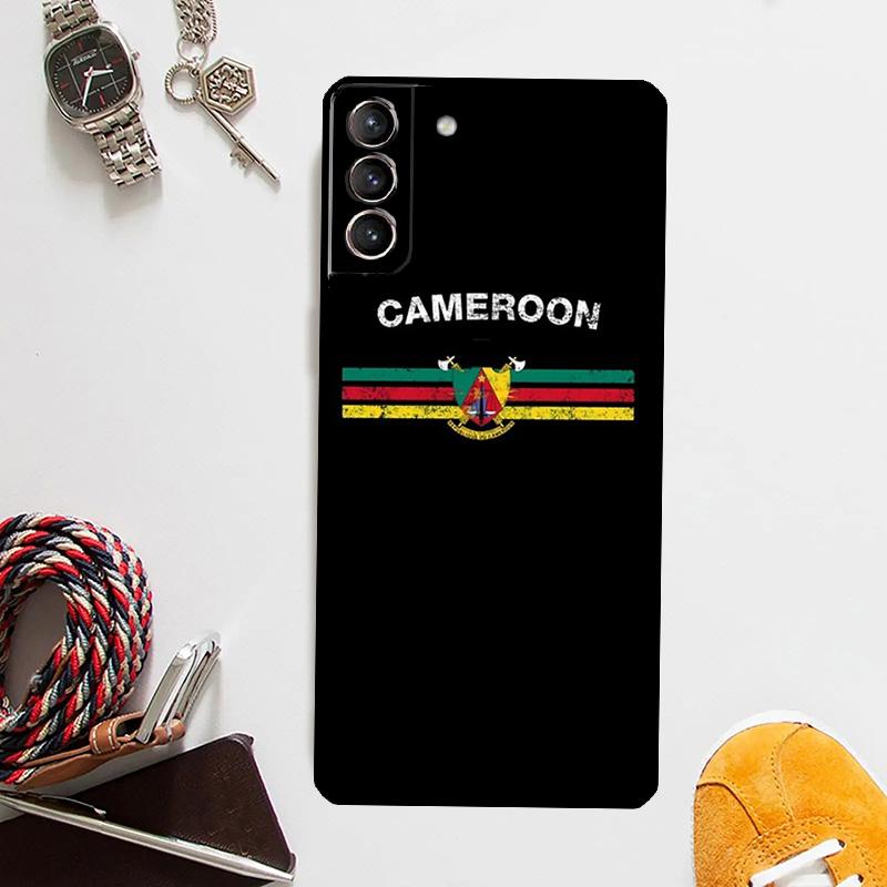 Republic of Cameroon Flag Case For Samsung Galaxy S24 Ultra S20 S21 S22 S23 Plus S9 S10 S24 FE S25 Ultra Cover Coque