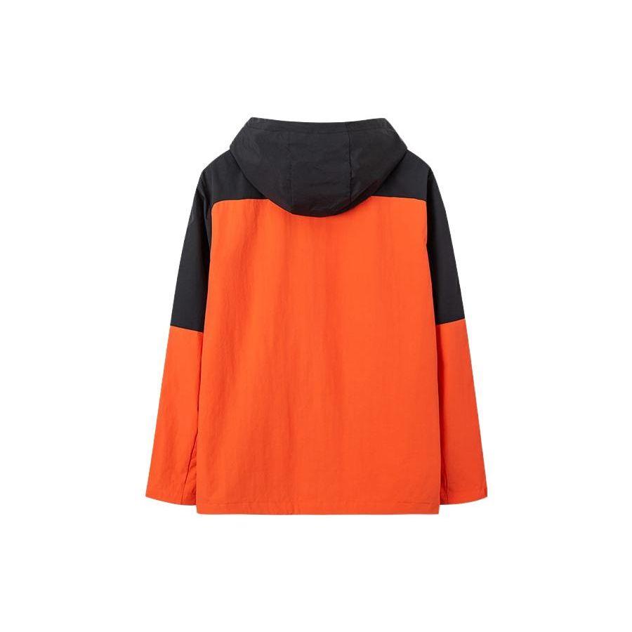 Anta Color Block Woven Breathable Hooded Long Sleeve Jacket Men Jacket Sweet-Red Orange 152116603-2