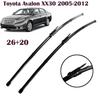 26"+20" Pinch Tab Frameless Front Wiper Blades for Toyota Avalon XX30 2005-2012, Camry XV40, Venza, Highlander XU40, Lexus ES XV40