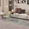 Tempered Glass Coffee Table. 80x45x35cm. Transparent