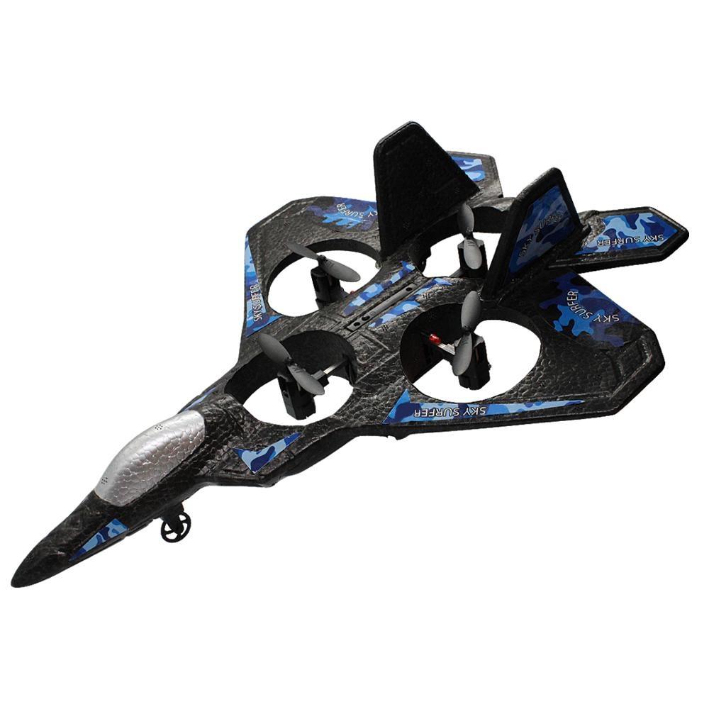 

Літак з дистанційним керуванням із фіксованим крилом Модель із дистанційним керуванням з фіксованим крилом Електричний RTF Epp Foam Phantom Винищувач Квадрокоптер синій