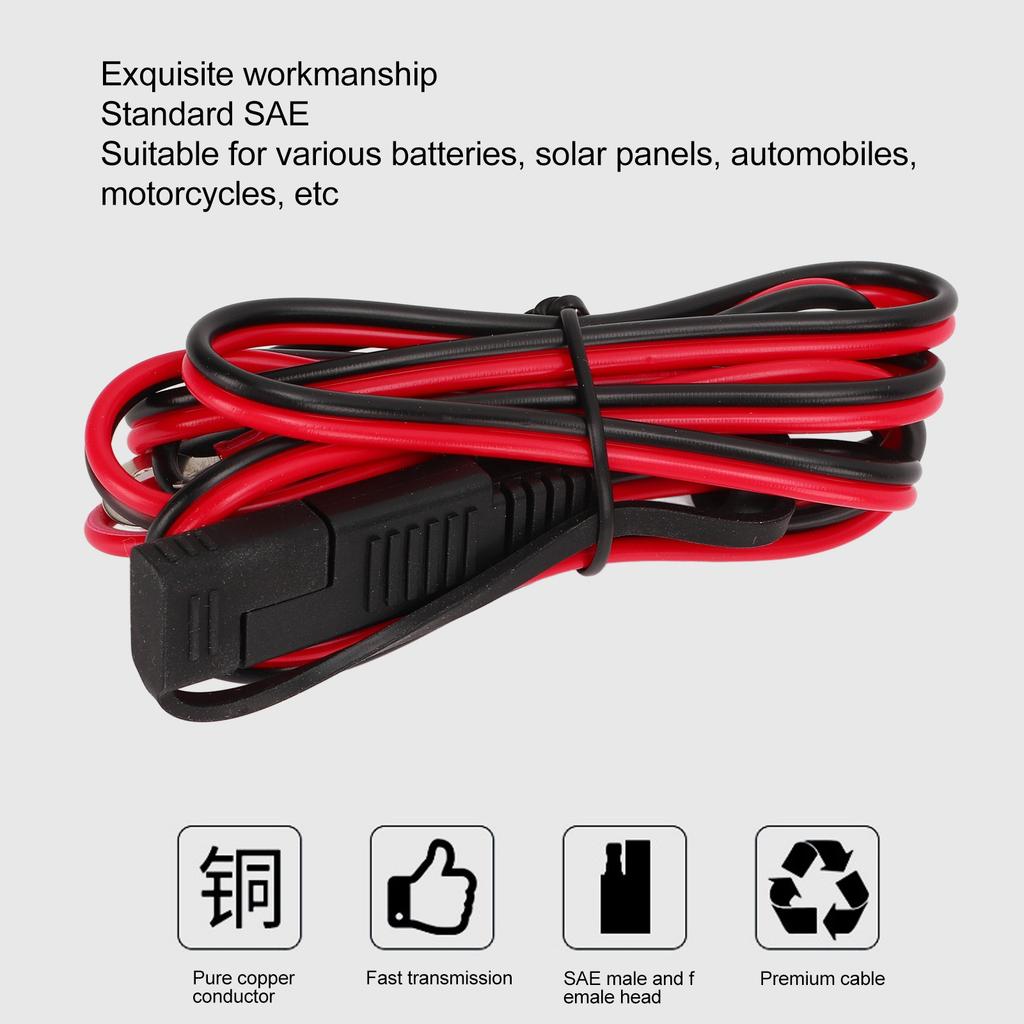 SAE Batteriekabel Schnellkupplung SAE zu Ösenklemmenkabelbaum für Motorrad Auto