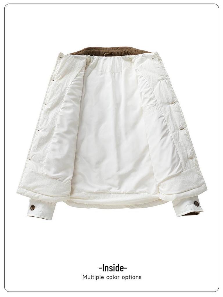 Men's 90% Down Jacket - 2025 Winter Retro Lapel Style, Warm & Lightweight Loose Coat