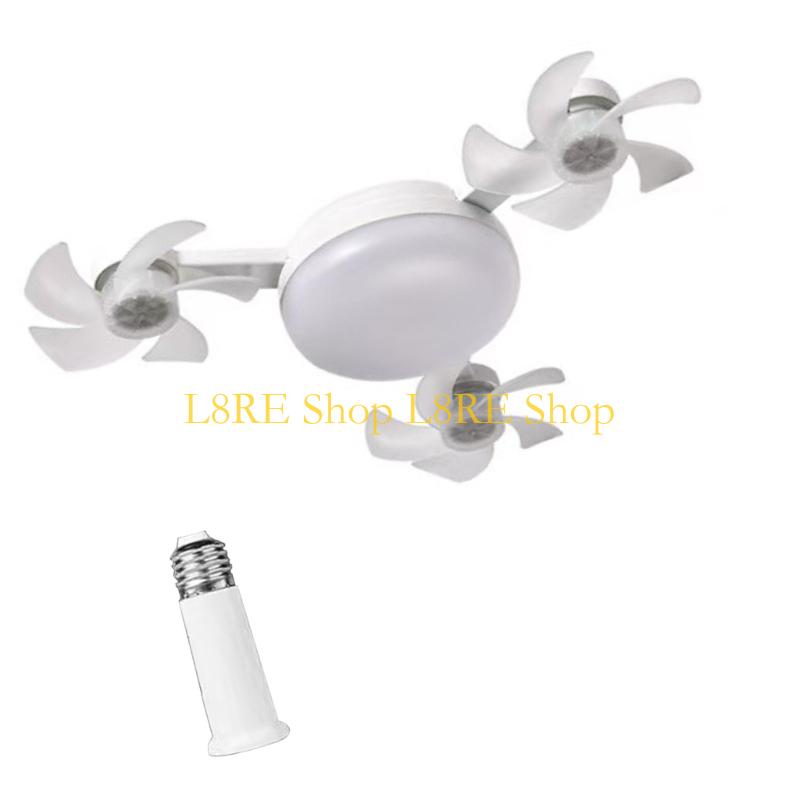 L8RE E27 Ceiling Fan with LED Light Ceiling Fan Lamp Remote Controlled Fan Ceiling Light Perfect for Bedroom and Kitchen