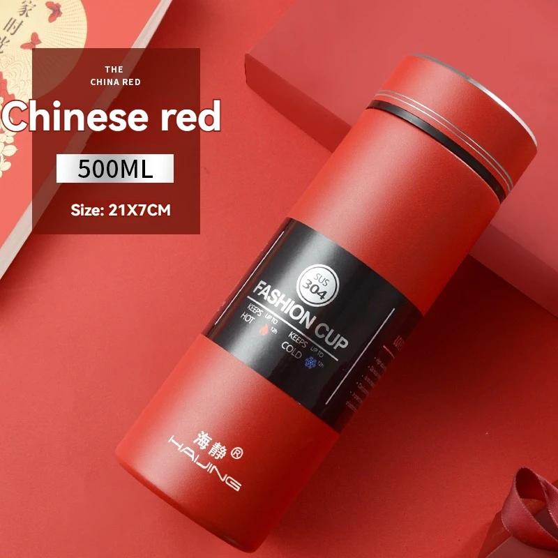 500ML Stainless Cup Thermos Bottle Leak Proof Thermal Water Bottle Keep Cold and Hot Water Bottle for Coffee Tea Vacuum Flasks