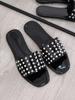 One-word slippers women's summer square head spikes