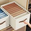 1PC Foldable Fabric Storage Box for Home Use Wardrobe Organizer for Clothes and Pants Layered Storage Solution