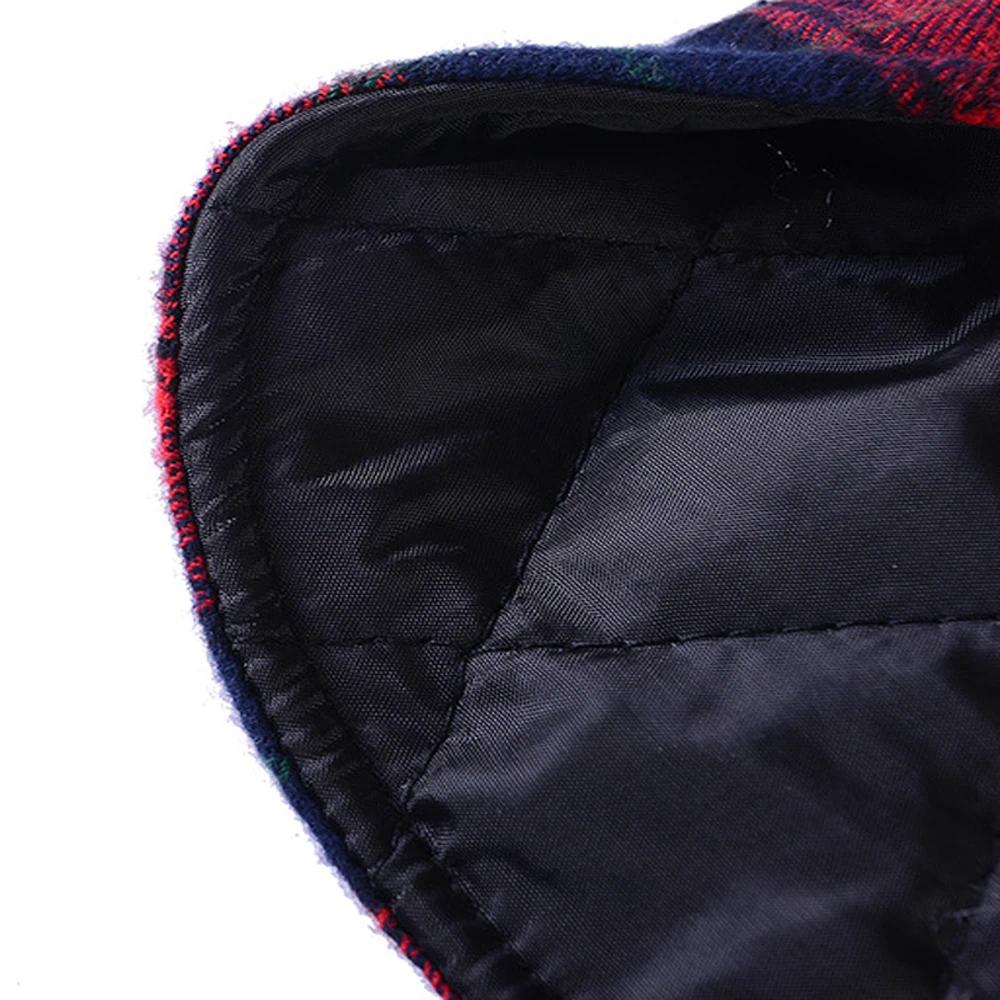 Pet Dog Cotton Vest Coat Plaid British Style Plaid Pet Vest Winter Coat Warm Dogs Apparel Jacket For Cat Small Medium Dog
